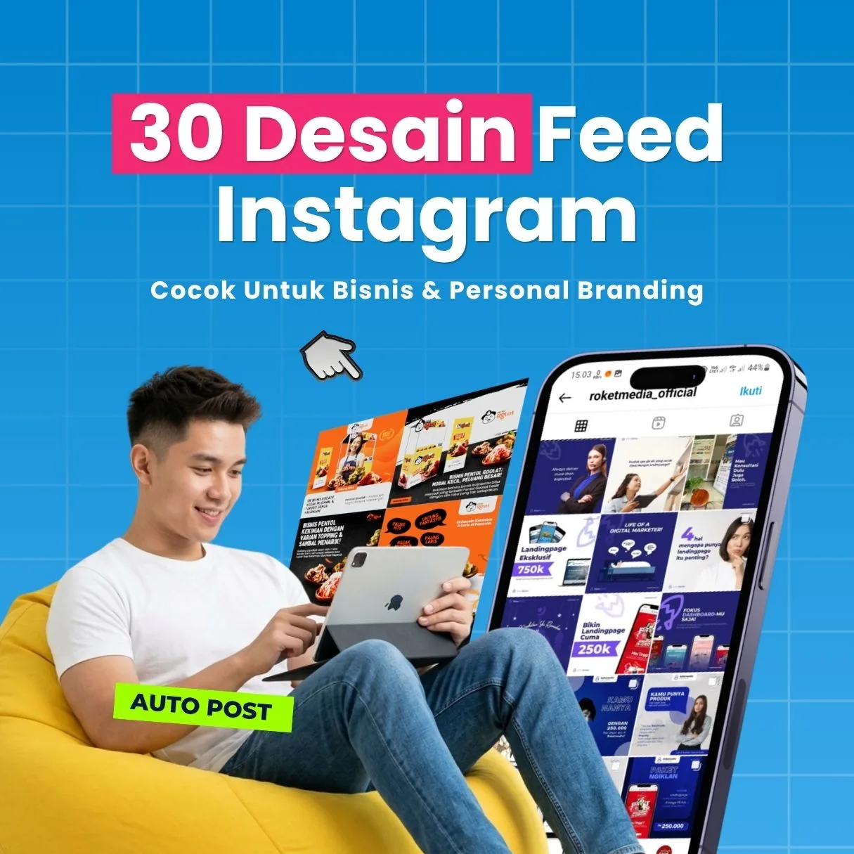 Jasa Feed Instagram 30 Desain | Cocok untuk Bisnis & Personal Branding