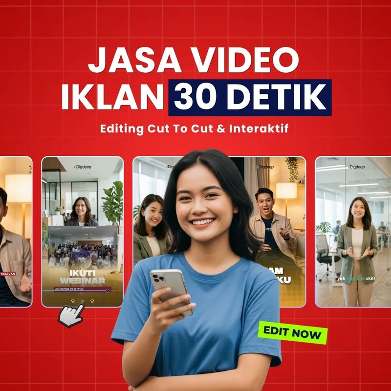 Jasa Video Iklan 30 Detik – Konten Singkat, Padat, Fokus Hook & Conversion