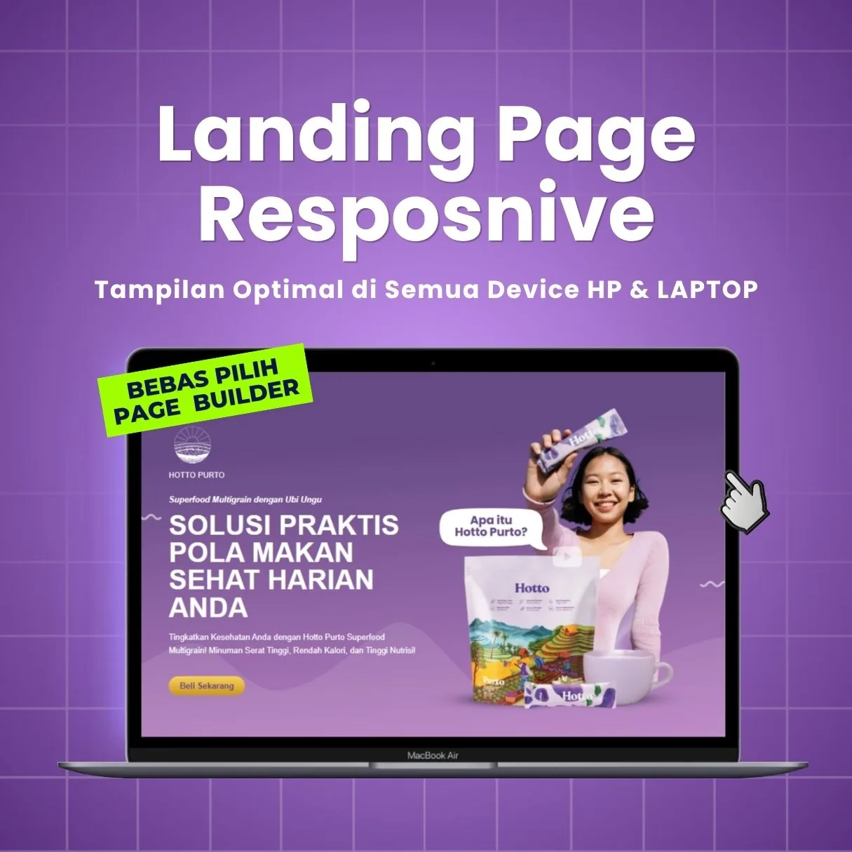 Jasa Pembuatan Landing Page Responsive Tampilan Optimal di Semua Device HP & LAPTOP