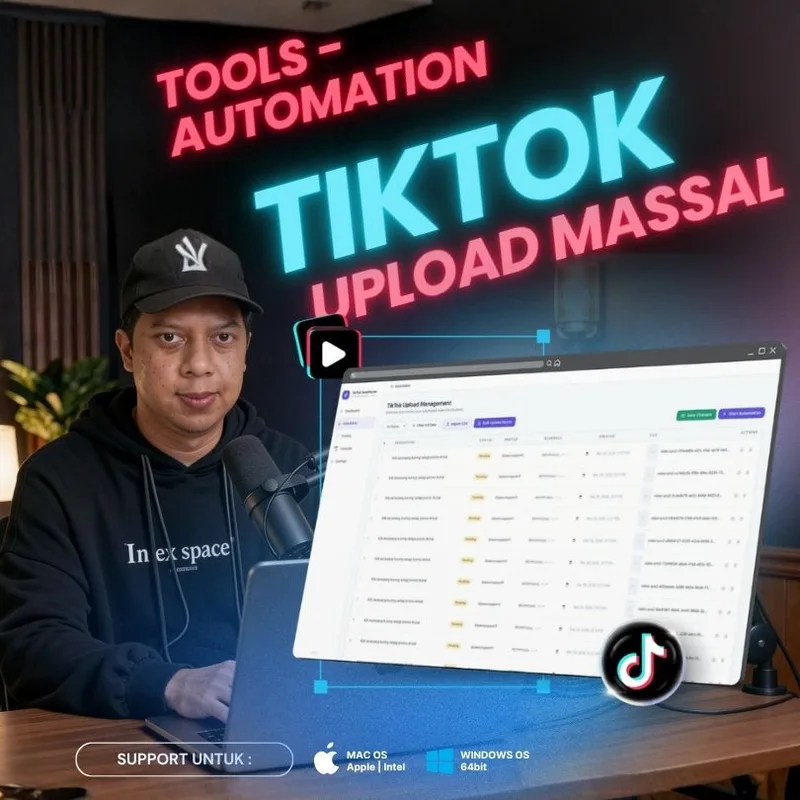 Software Upload Video Massal Tiktok - Untuk PC/Laptop + Tutorial Penggunaan
