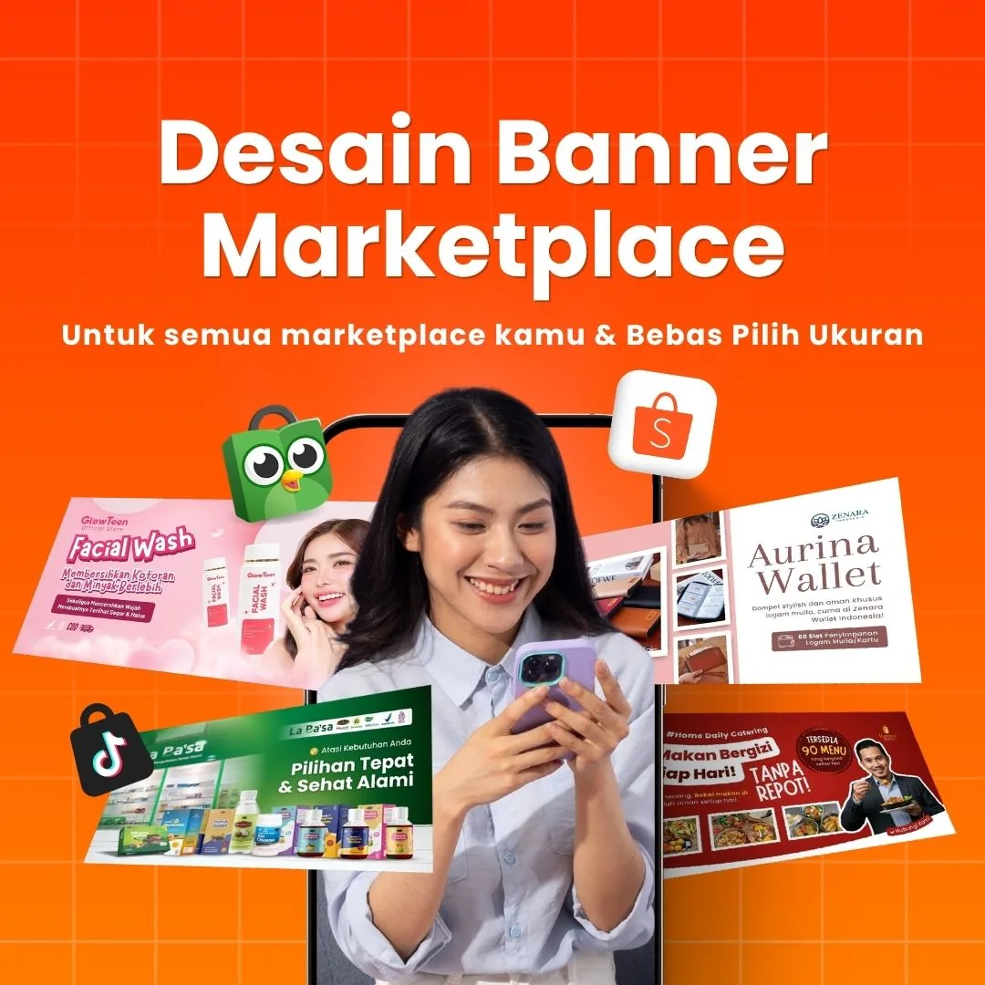 Jasa Desain Banner Marketplace | Shopee, Tokopedia, Tiktok Shop